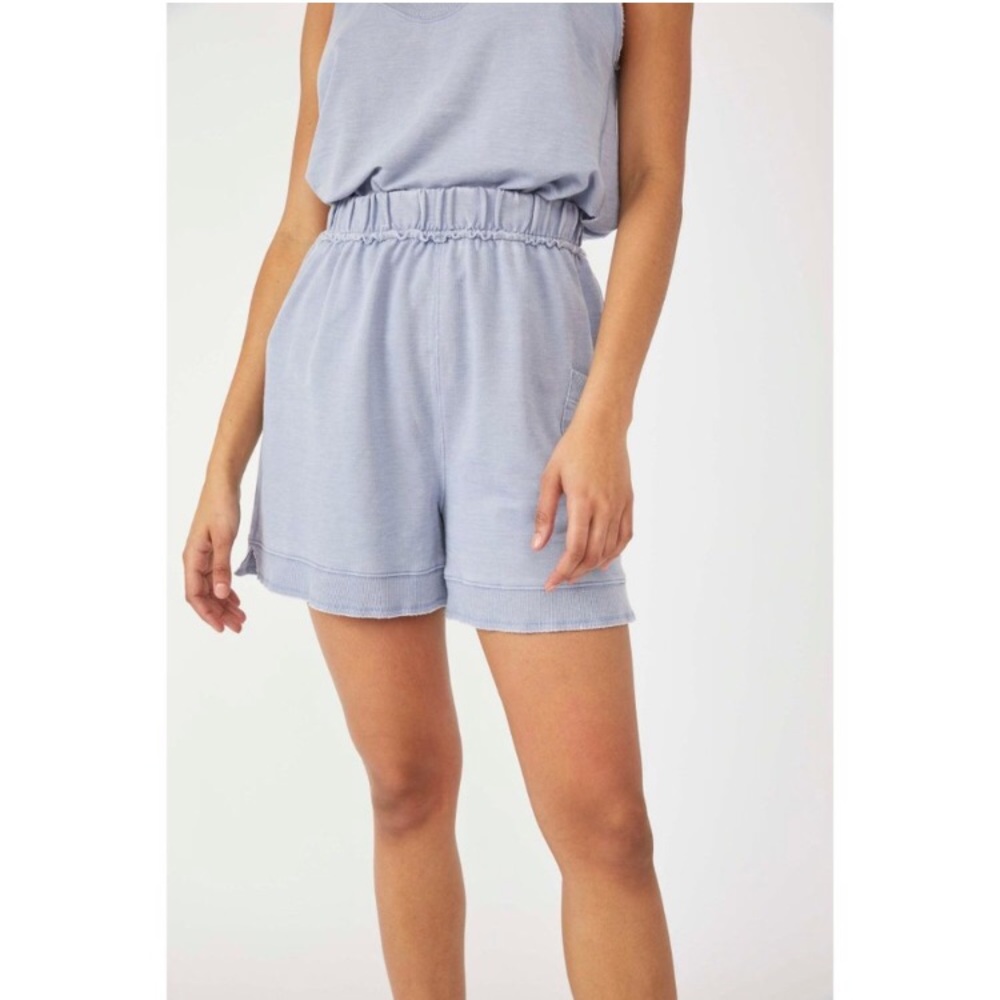 ☁️ Free People Movement Cozy Girl Shorts, Ceramic Seafoam, Light Blue Shorts
